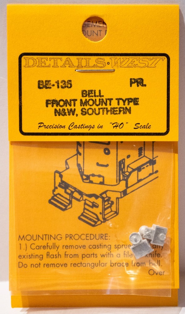 Details West HO #135 Bells pkg(2) -- Front Mount