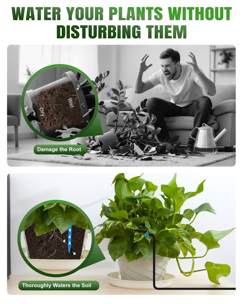 Solar Automatic Watering Kit for Plant,Automatic Drip Watering System with Timer