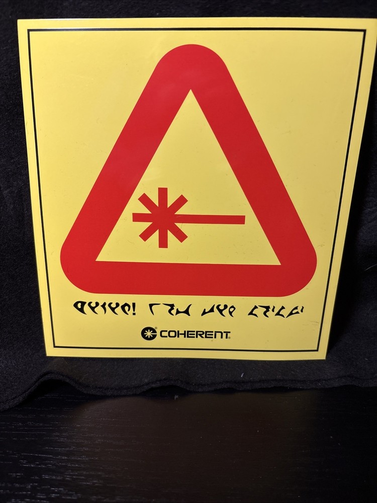 Star Trek Klingon Sign Laser Use Warning