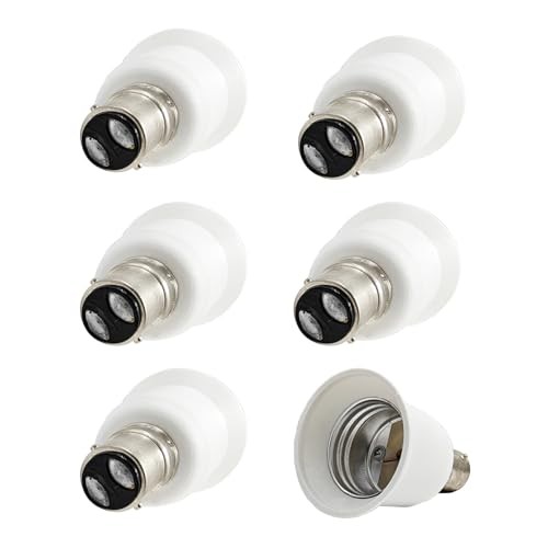 6pcs BA15D to E26/E27 Light Socket Adapter BA15D Light Socket Adapter to