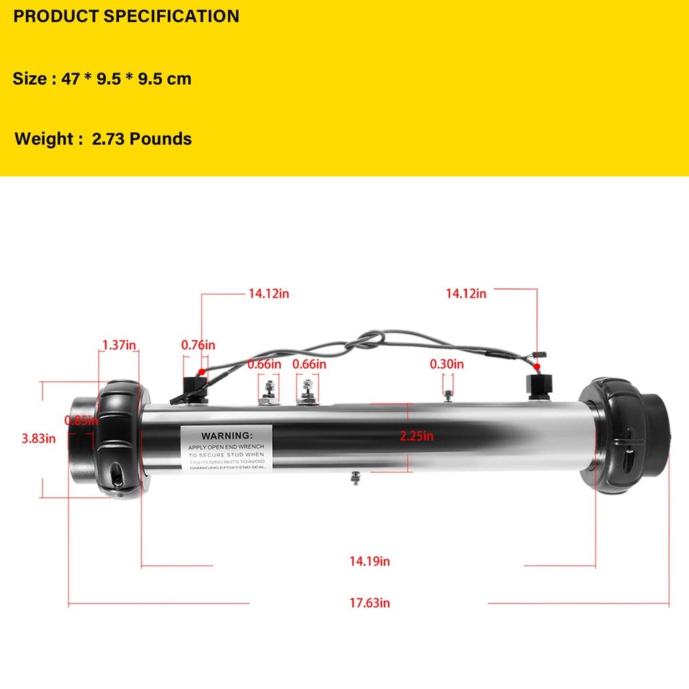 58083 M7 Heater Assembly Replacement Heater for Balboa BP, VS, and EL2001 220 V