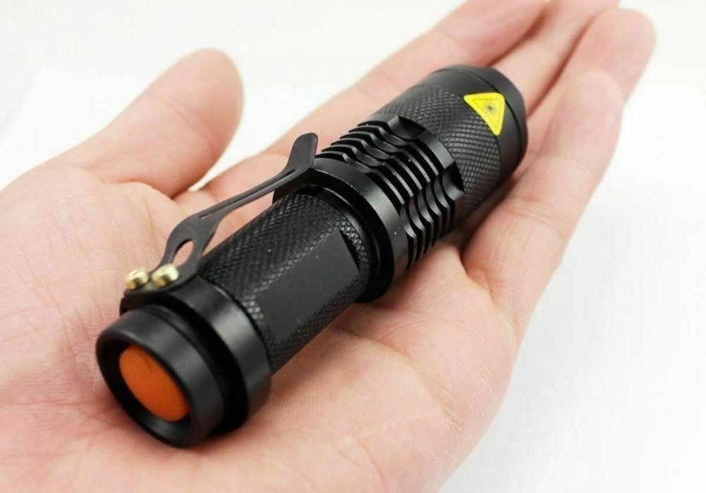 6PCS Mini LED Flashlight Torch Adjustable Focus Zoom Light Lamp