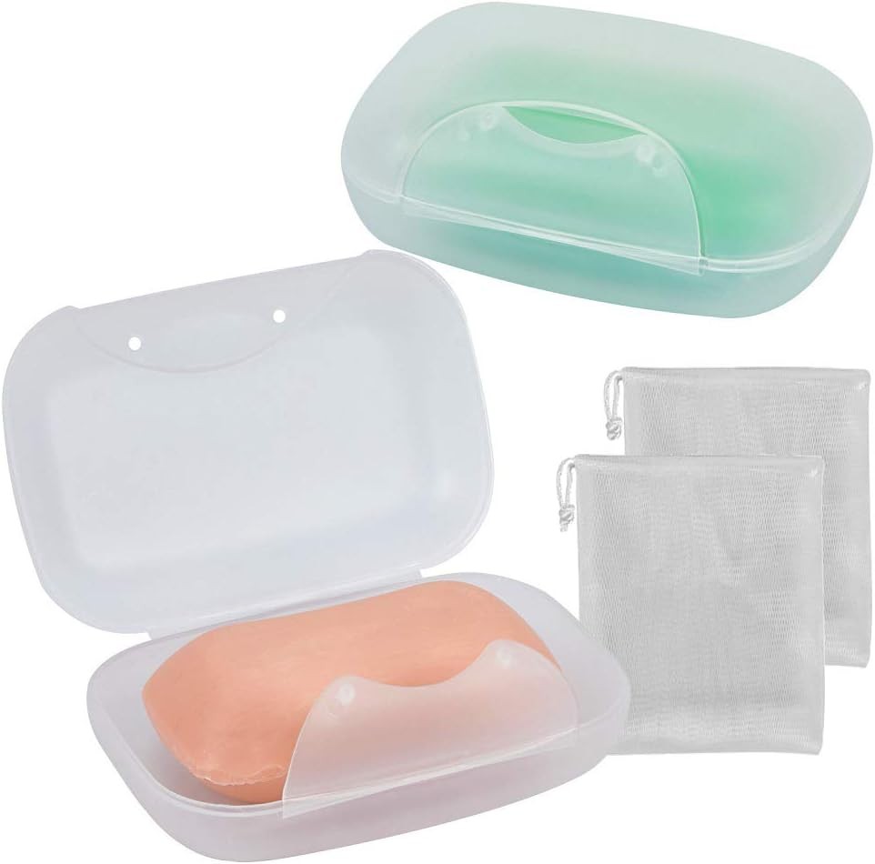 Soap Box Holder, Soap Dish Soap Savers Case Container for Bathroom Cping
