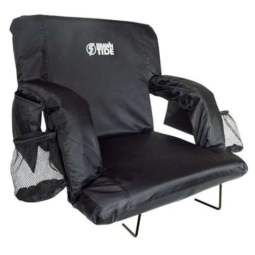 Stadium Seat with Back Support - Comfy Regular - Width 20.5 Inches 1 Black