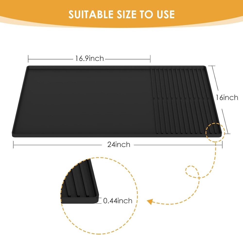 Silicone Coffee Mat with Raised Edges