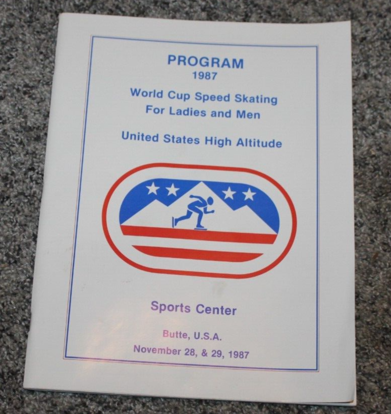 1987 WORLD CUP SPEED SKATING HIGH ALTITUDE PROGRAM, Butte, MT, B.Blair, D Jansen