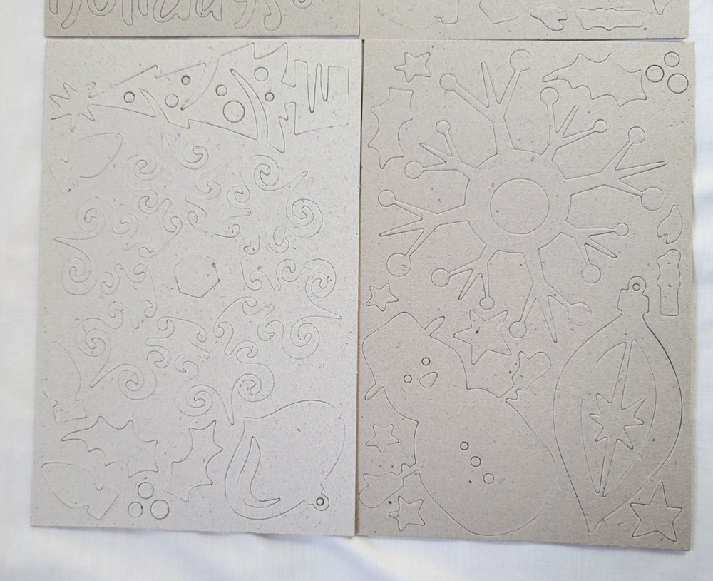 2 Pack Basic Grey Holiday Chipboard Adhesive Embellishments Christmas Stickers