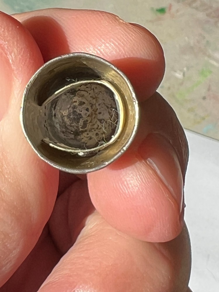 Antique Sterling Anchor Wheels & Feathers Thimble