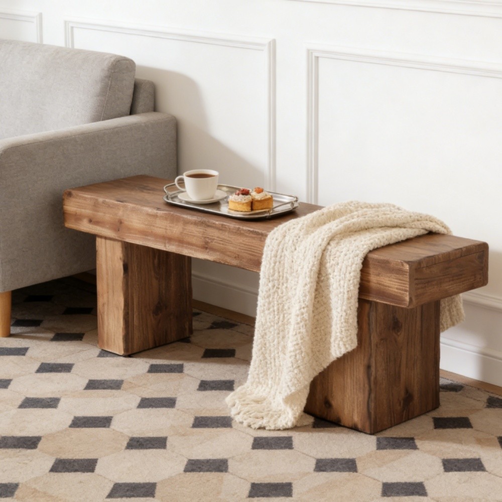 Solid Bench Kitchen Bench Shoe Bench End-of-bed Seat