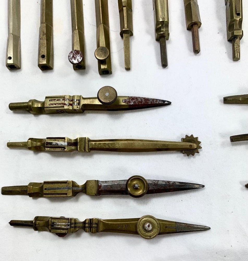 various DRAWING instrument items antique collection spares