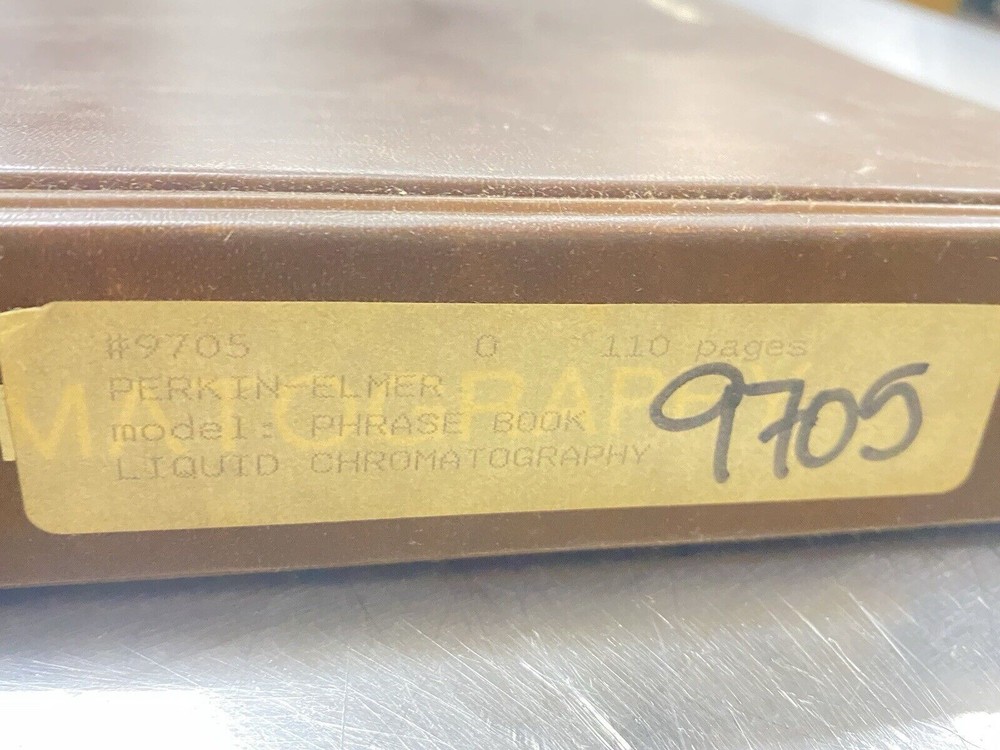 Perkin Elmer PE Liquid Chromatography Phrase Book - Instructions Manual / Guide