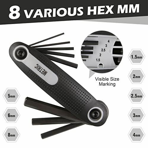 Olympia Tools 2 Piece Folding Hex Key Set, 87-144