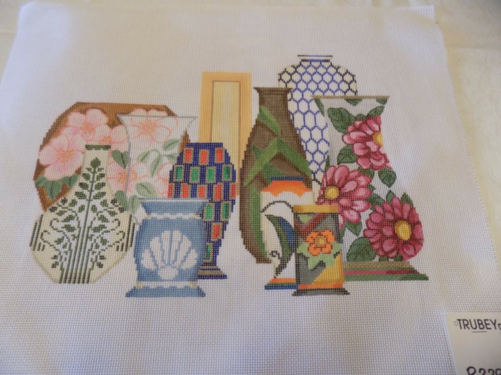 HAND PAINTED COLLECTION OF VASES