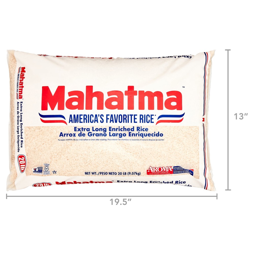 Enriched Extra Long Grain White Rice 20 lb Bag