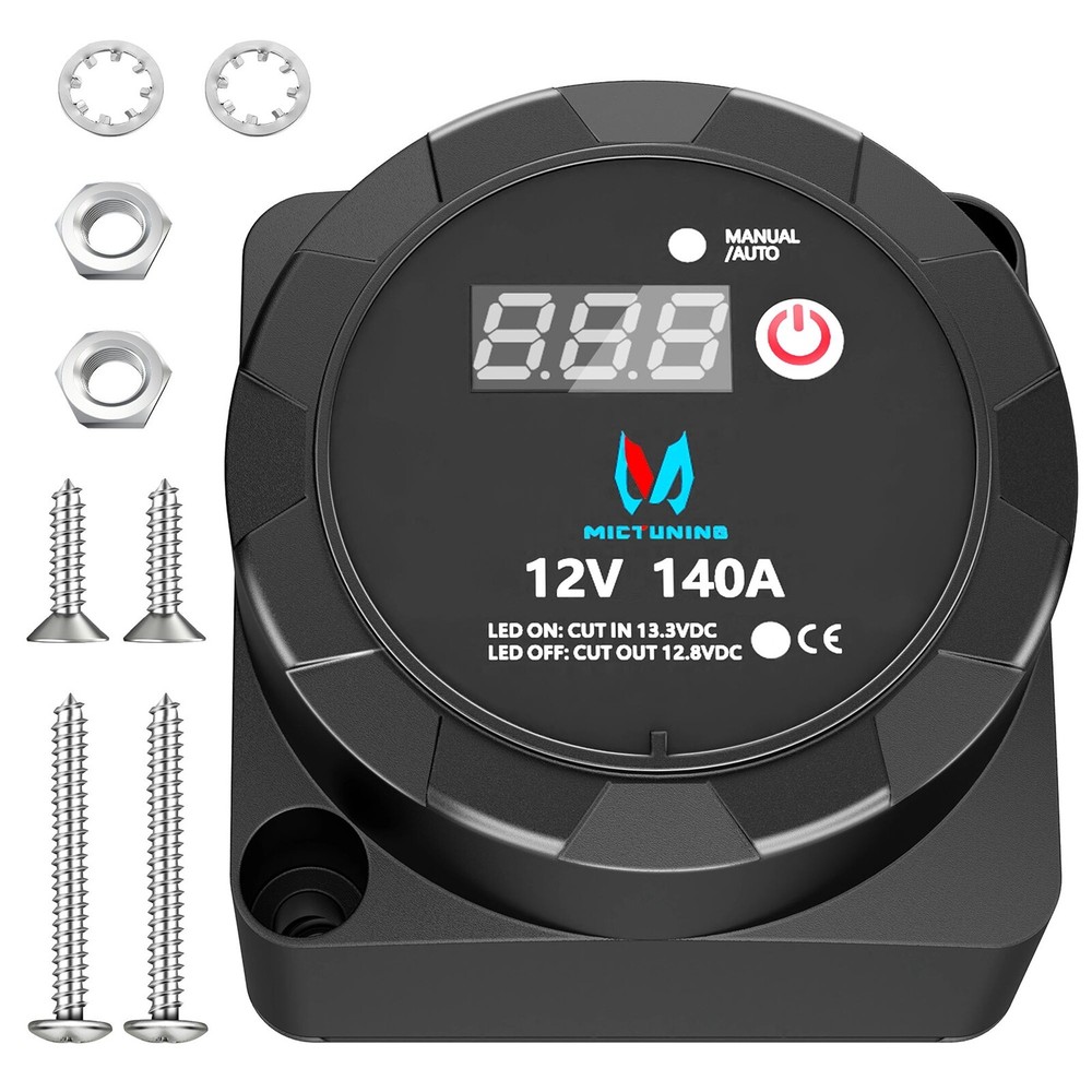 12V 140A Smart Dual Battery Kit System isolator Car Voltage Sensitive Relay UTV