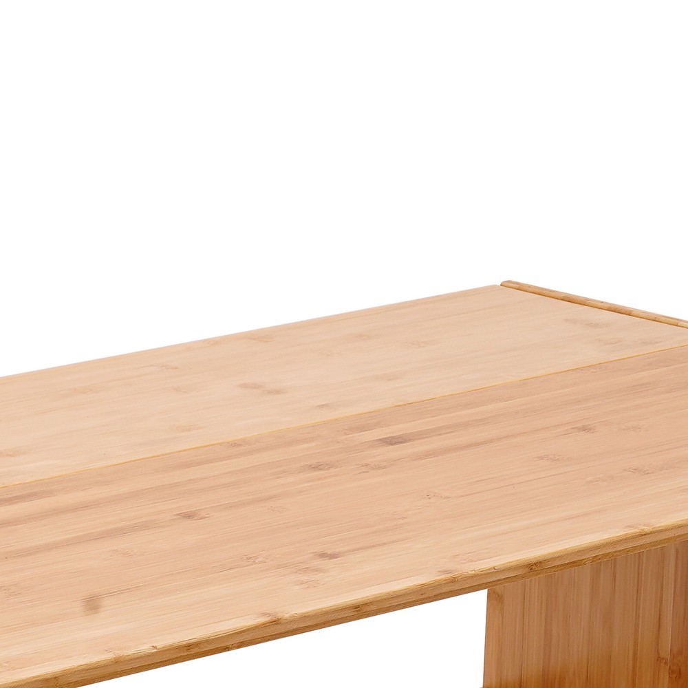 Folding Computer Desk, Modern Writing Table &Storage Shelf Home Office Work Desk