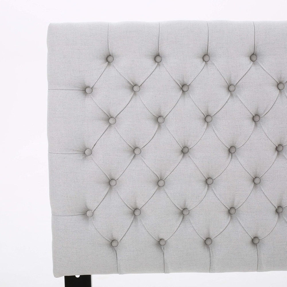 Jezebel Fabric Headboard, Queen / Full, Light Grey
