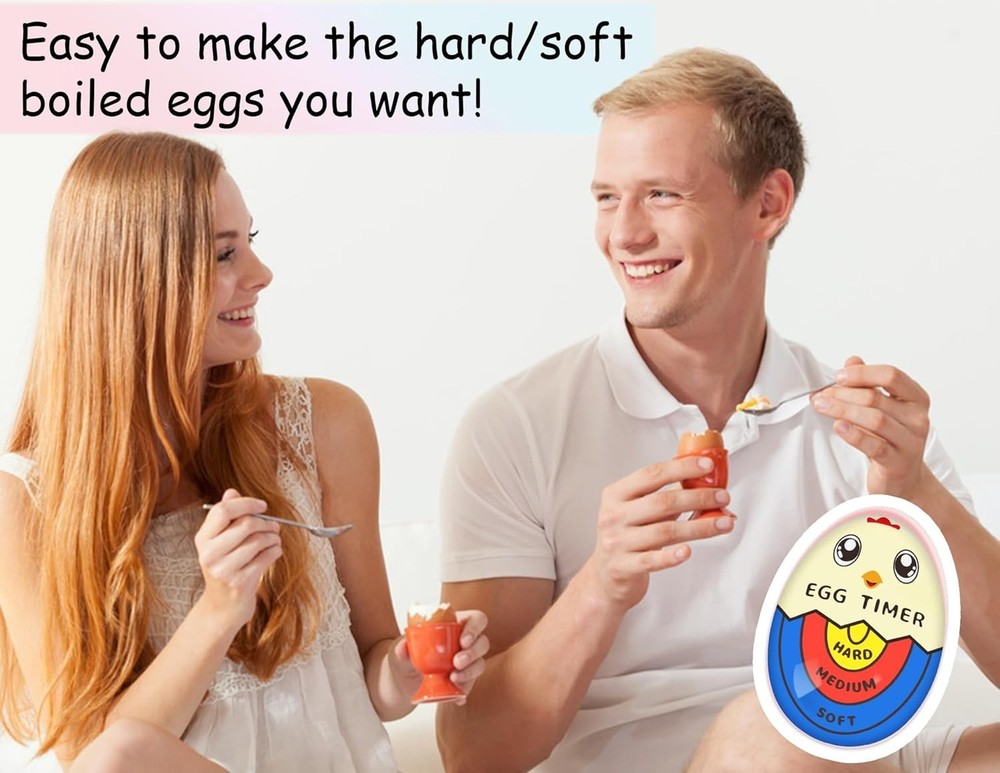 Tricolor Color-Changing Egg Timer – Perfect Hard/Soft Boiled Eggs Every Time