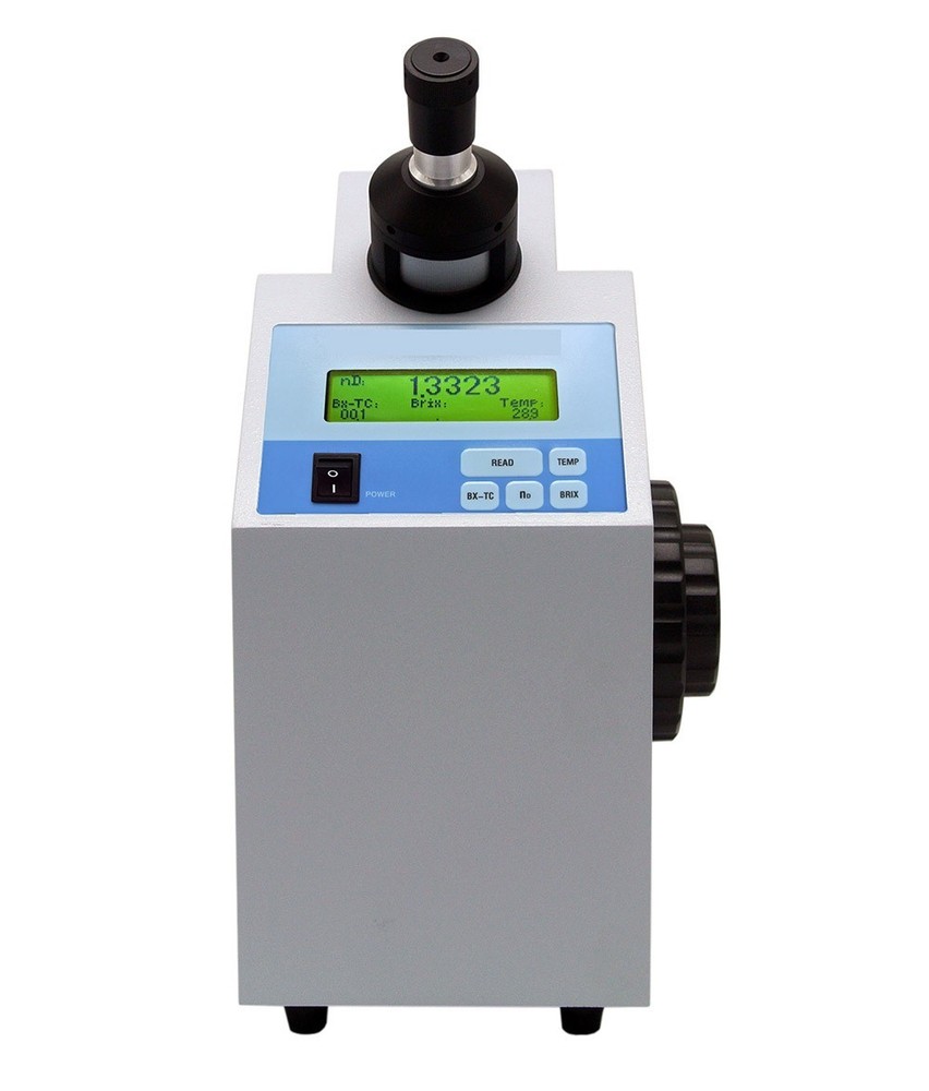 Digital Abbe Refractometer with Range 1.3000-1.7000 nD Resolution 0.0001 nD