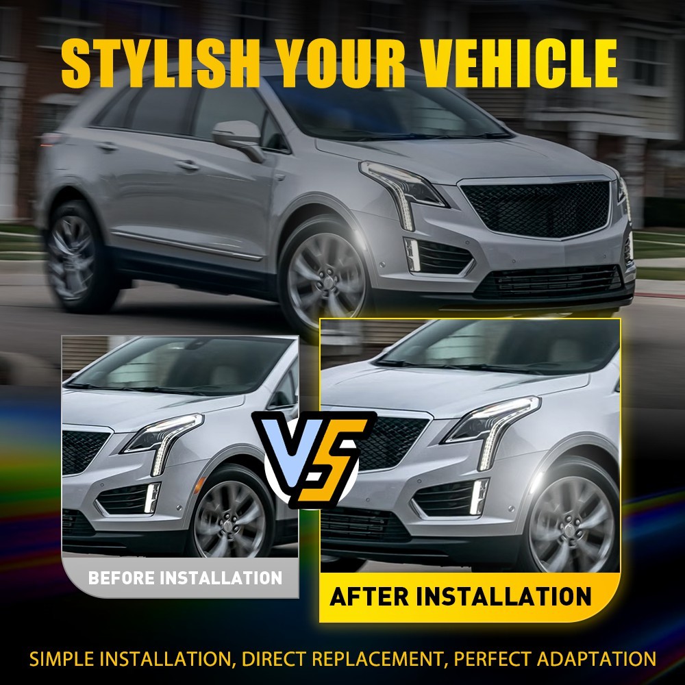 For 2013-2014 Cadillac ATS LED Front Side Marker Light Bumper Lamp Smoke White D