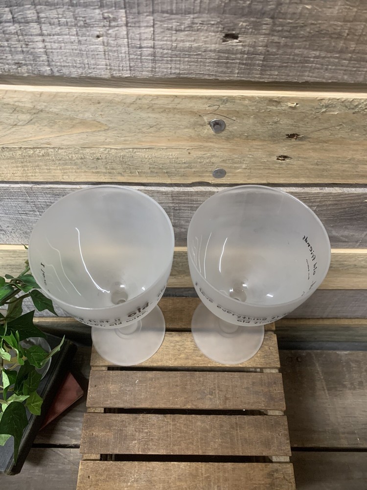 Set of Two “I Love Everything Old” Wine Goblets