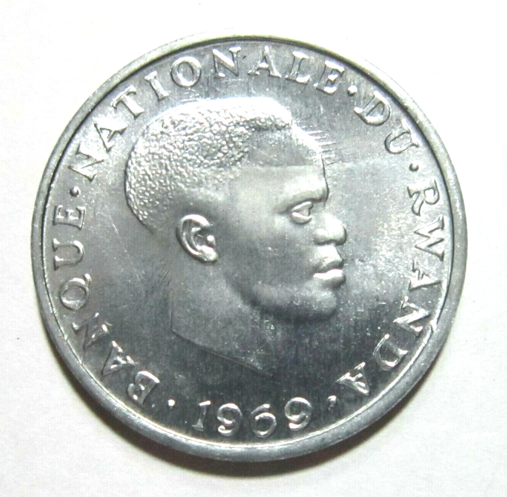 RWANDA. 1 FRANC, 1969. UNCIRCULATED.