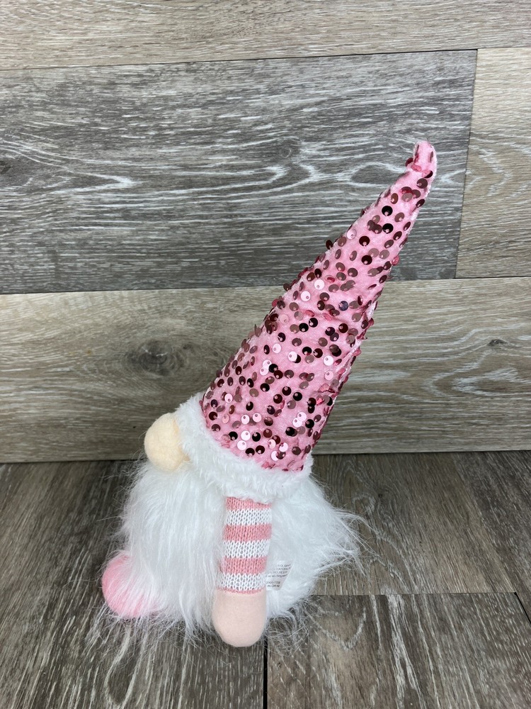 Gnome Pink Sequin Lighted Figure Night Light Lamp