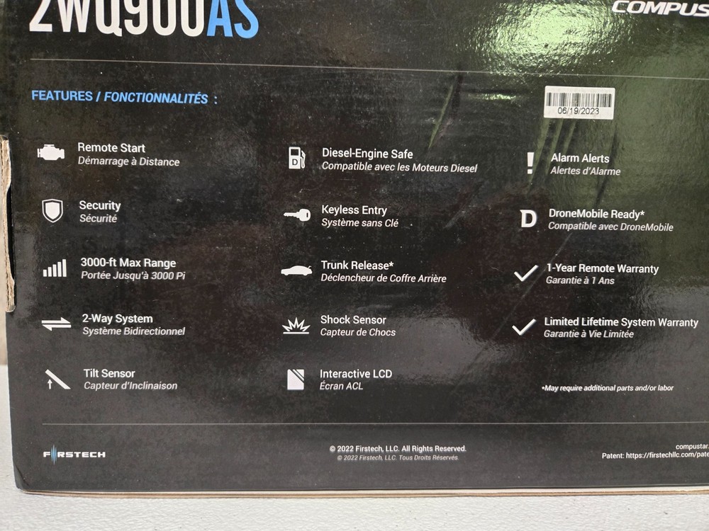 Compustar CS2WQ900-AS 2-Way LCD 3000-FT Max Range Remote Start + Security System