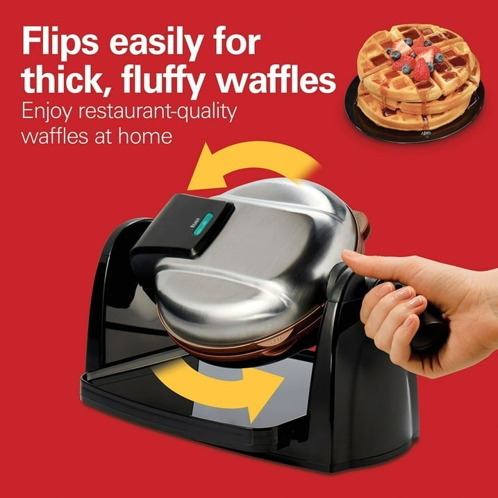 Hamilton Beach Durathon Ceramic Removable-Grid Belgian Waffle Maker