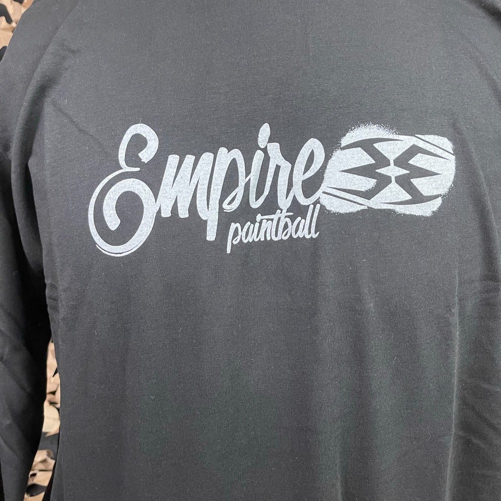 NEW Empire Script Long Sleeve T-Shirt - Black - Large
