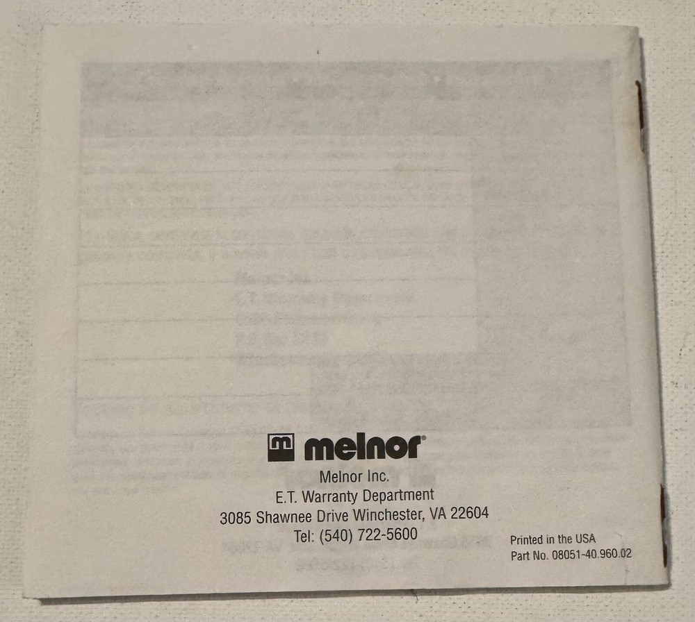 Operating Manual, Melnor Elec. Aqua Timer, Model 3060, VG Condition