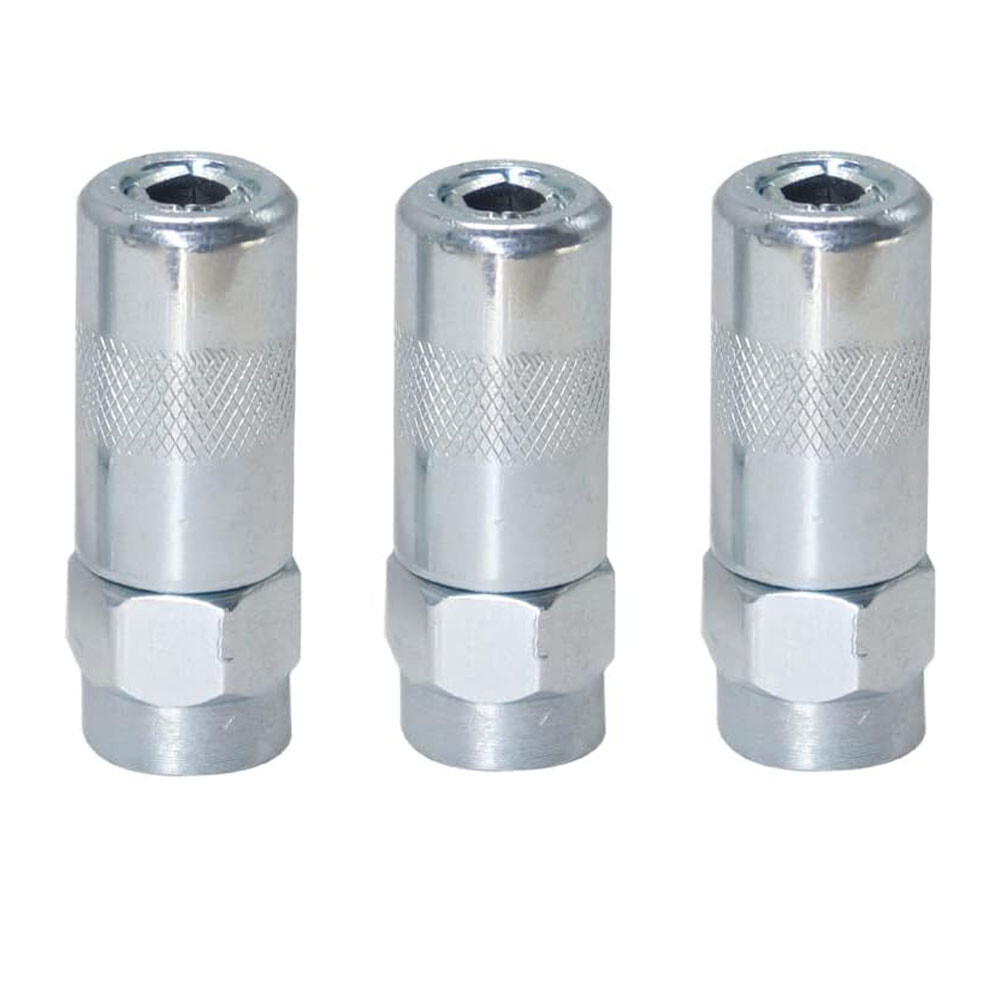 3PC Heavy Duty 1/8 In. Npt Grease Gun Coupler Flat Nozzle US