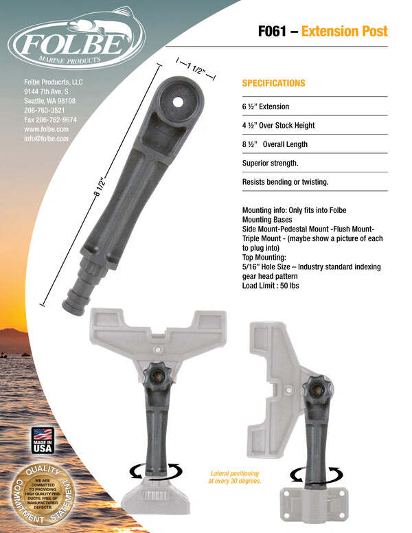 Folbe Rod Holder Extension Post #F061