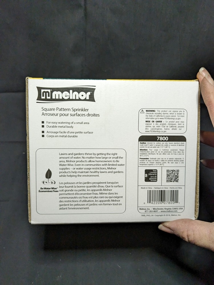 Melnor 7800 Metal Square Pattern Sprinkler