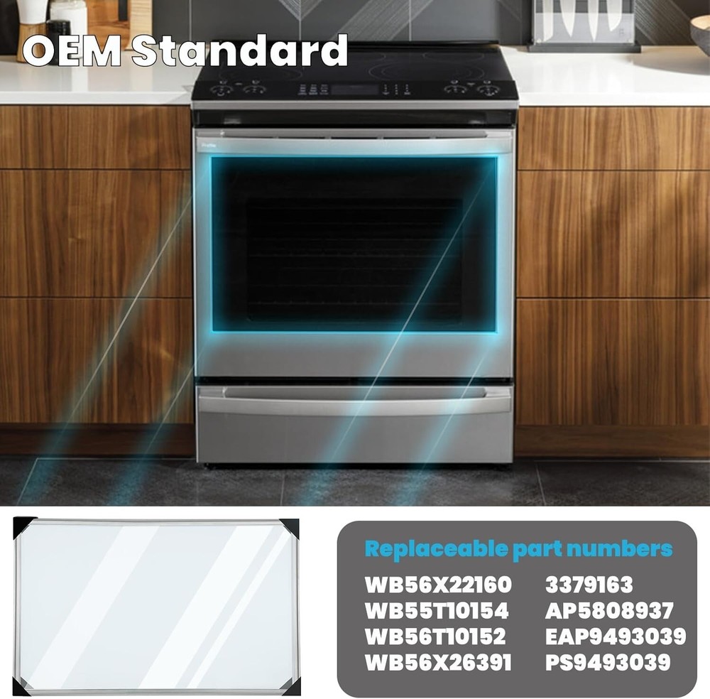 WB56X22160 GE Compatible Range Oven Inner Window