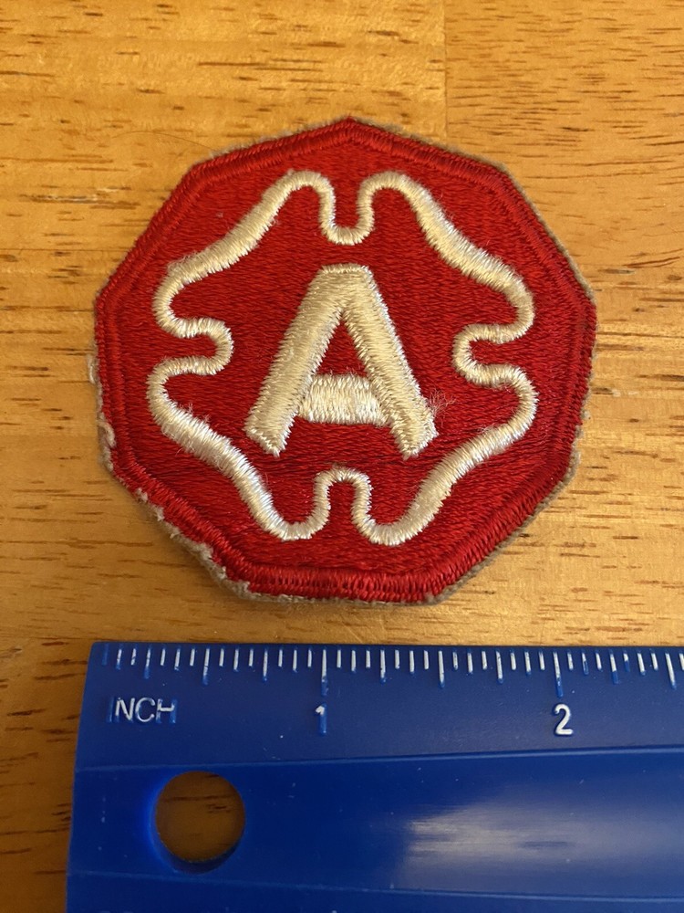 US Army 9th Army White A Patch INV3907