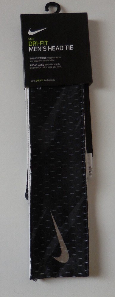 Nike Dri-Fit Head Tie Reversible Printed Men Black/Light Bone/White