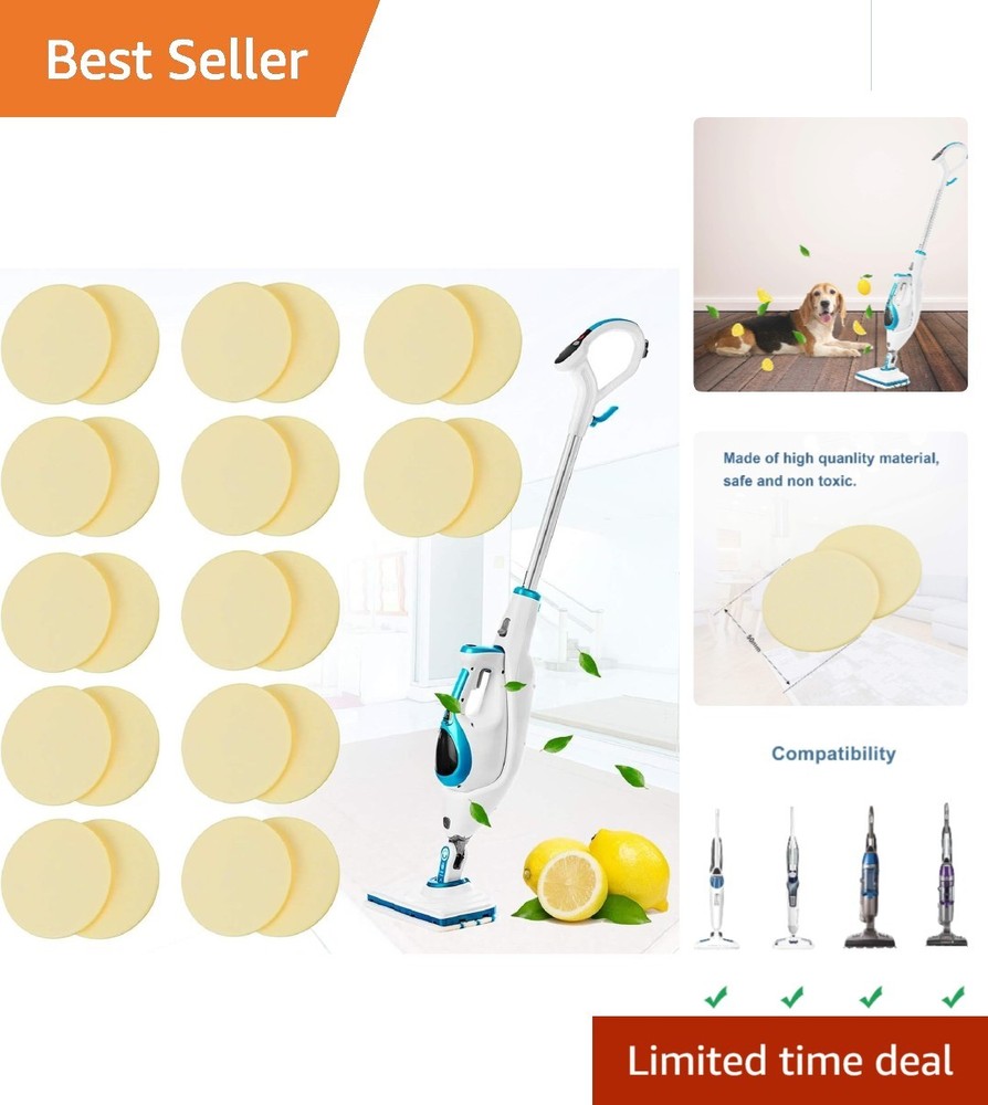 24  Lemon Scent Discs for Steam Mops - Compatible with Bissell Series