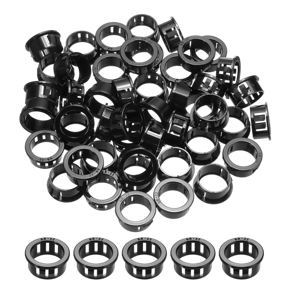 48pcs Wire Grommet, 1/2" Mounting Dia Plastic Grommets Cable Hose Snap, White