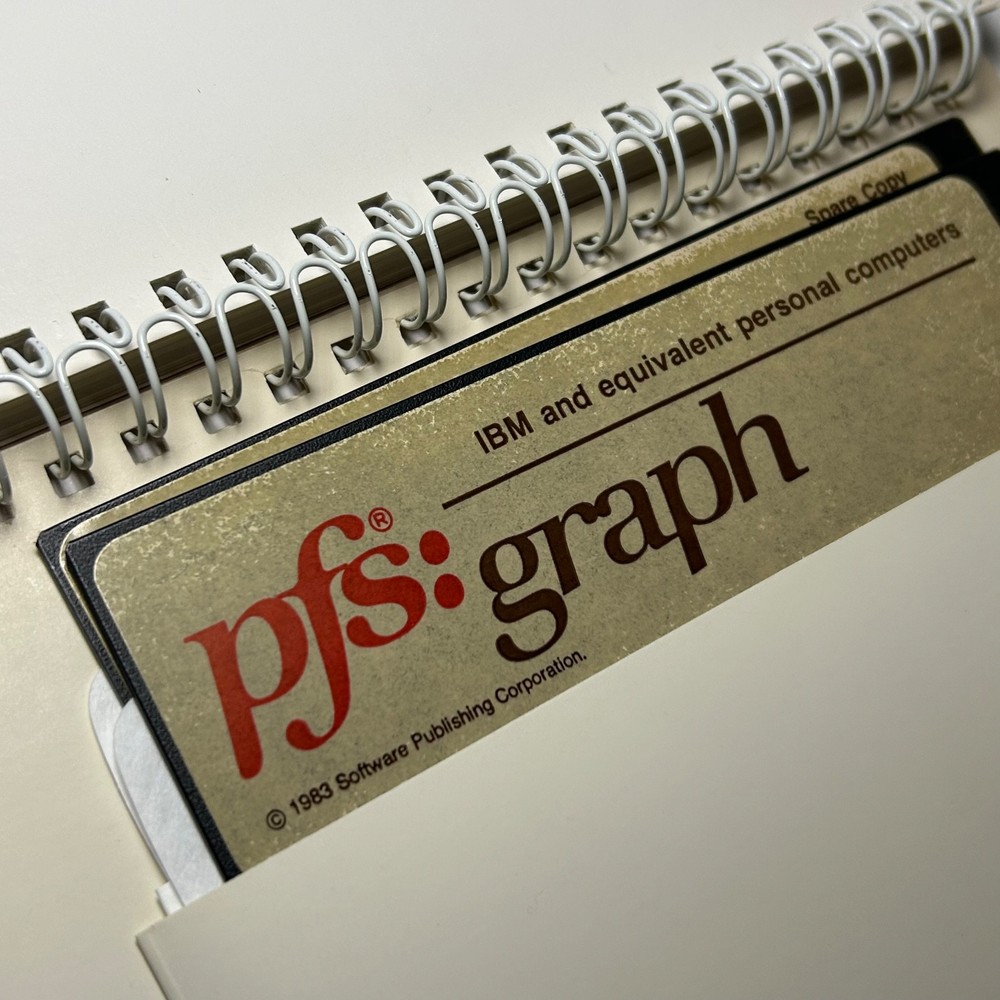 PFS: Graph PC IBM DOS Software & Manual 1983 5.25" Floppy Disks