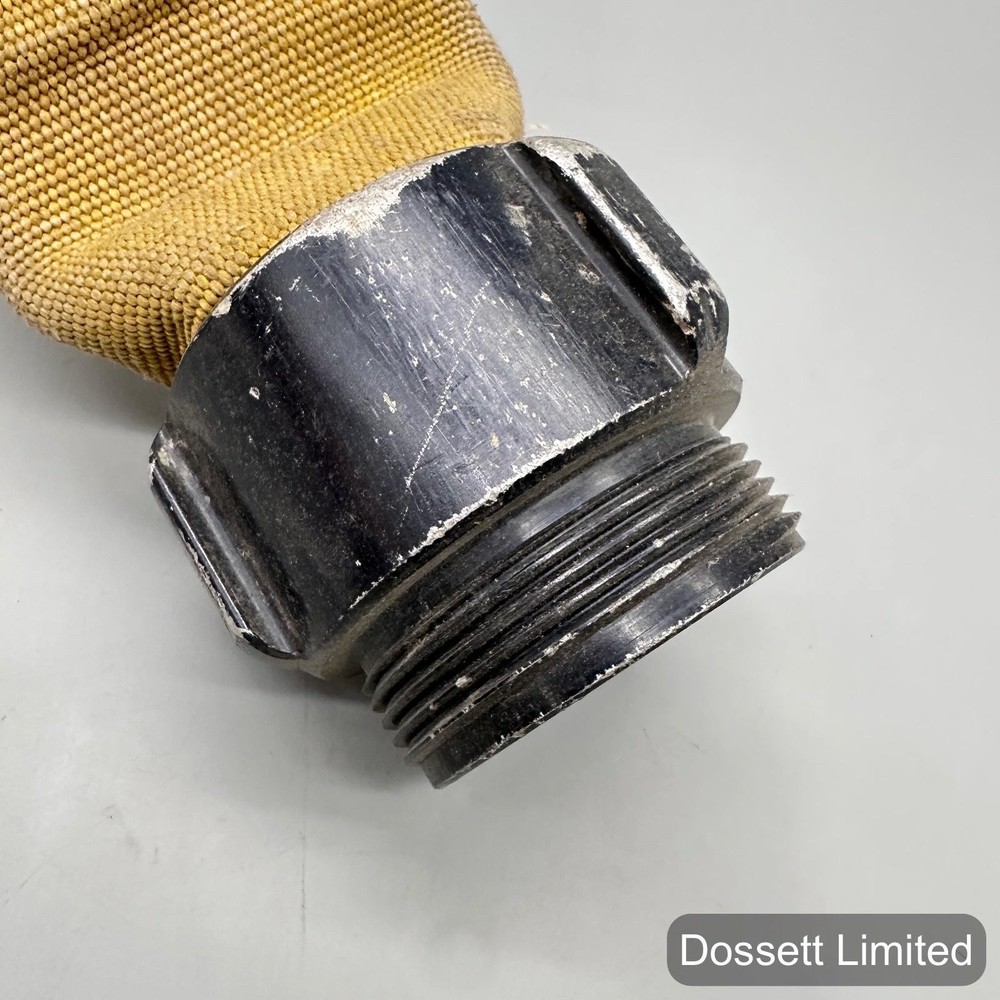 2-1/2" Fire Hose Yellow with 2-1/2" Threaded Coupling Industrial Fitting Used