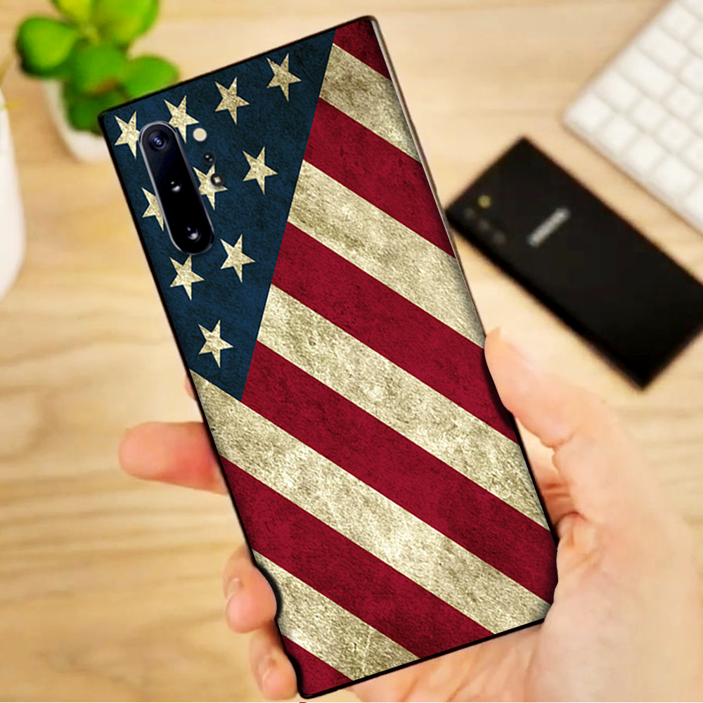 Skins Decal Wrap for Samsung Note 10 Plus Merica Flag Pattern