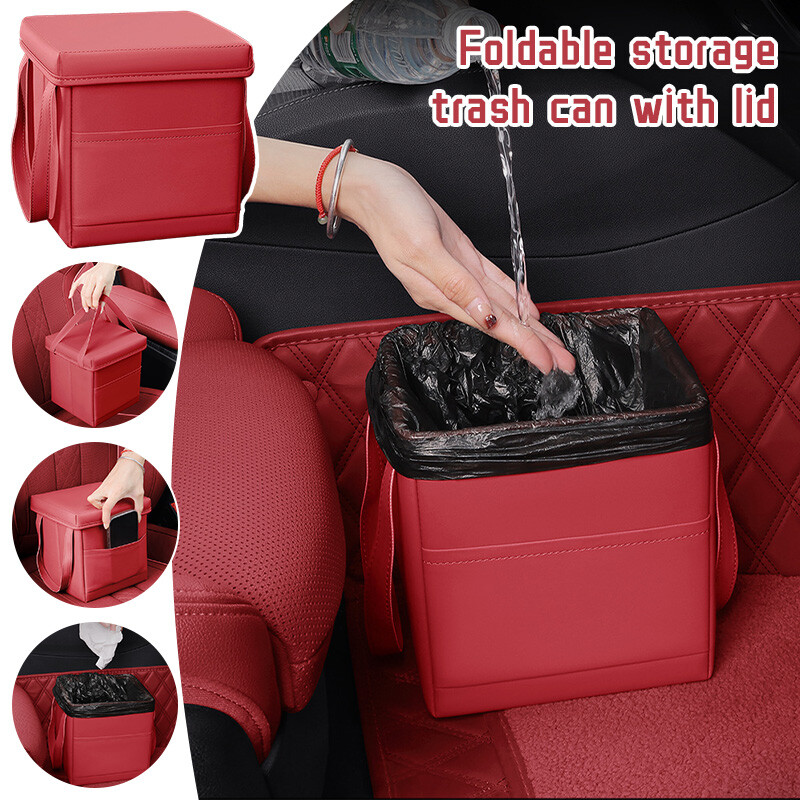 Car Folding Trash Can Car Storage Box Multi Functional Storage Box Car Trash Can