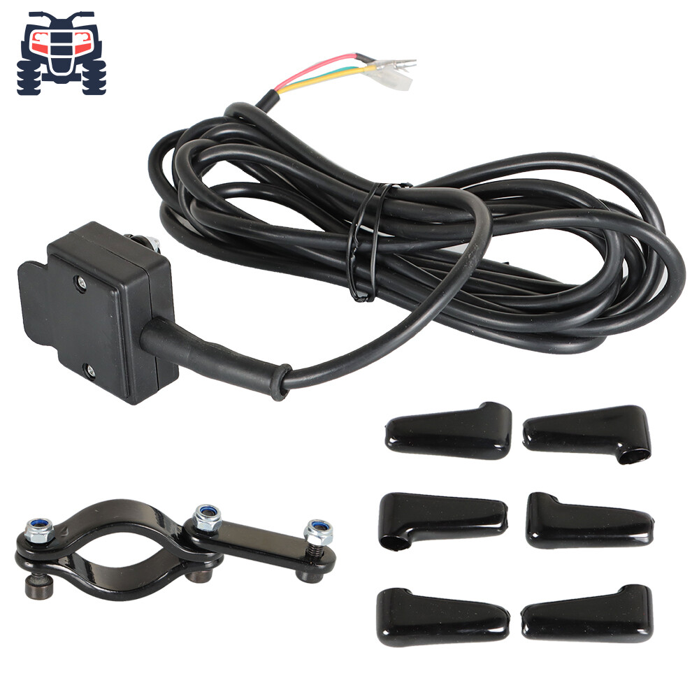 New 12V Handle Bar Control Switch & Mounting Bracket Winch Rocker Thumb Switch