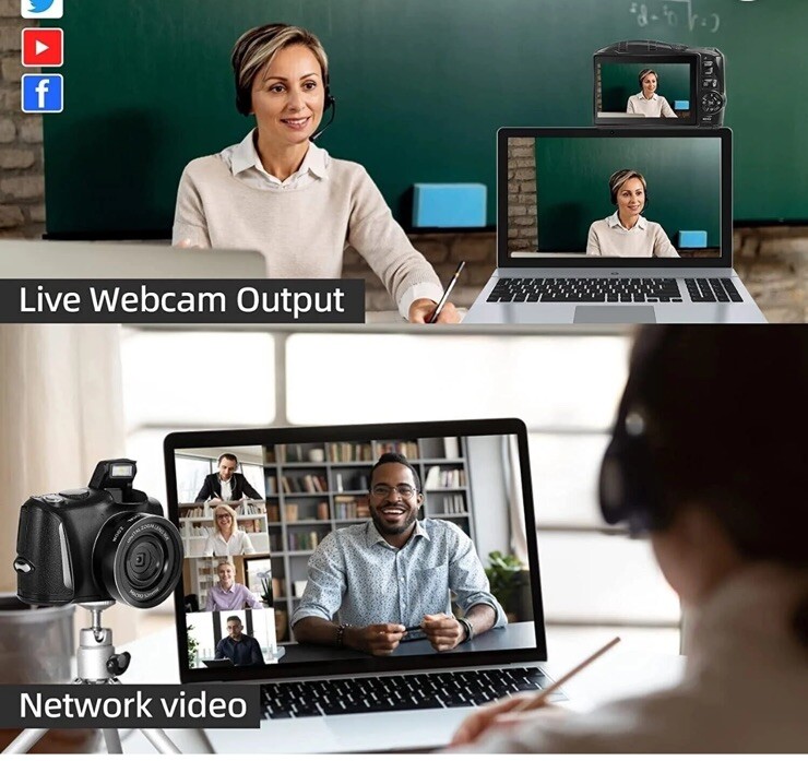 HHD 4K Video Camera 48MP Vlogging Camera