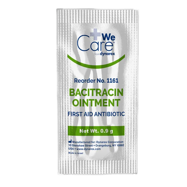 Bacitracin Ointment First Aid Antibiotic Cuts, Scraps, Burns, 144pc/box
