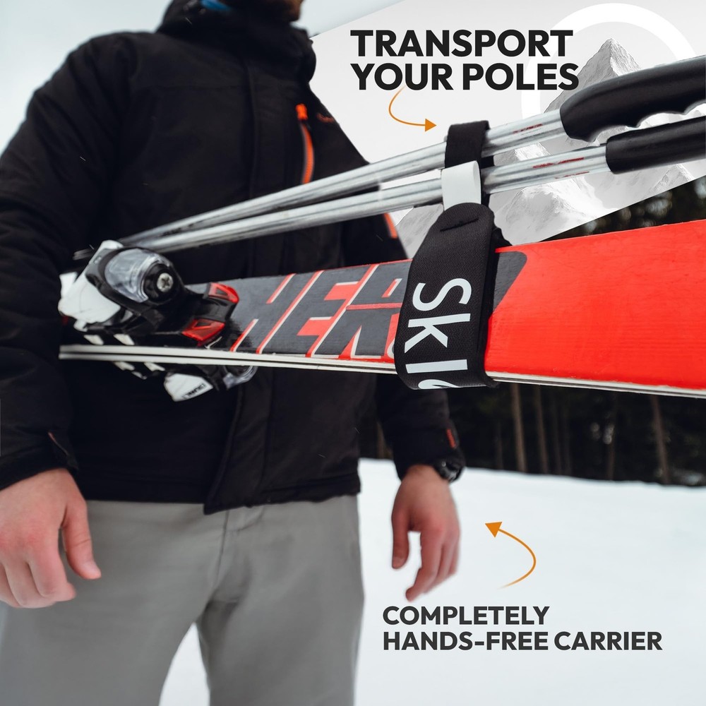 Sklon Ski Strap and Pole Carrier | Avoid the Struggle and Effortlessly Transp...