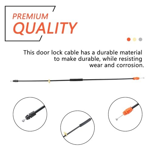 ch Inside Door Handle Latch Release Cable for Chevy GMC 25.8 In Red terminal