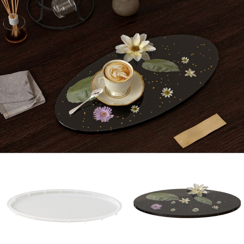 Flexible Oval Mould For Handmade Projects And Coaster