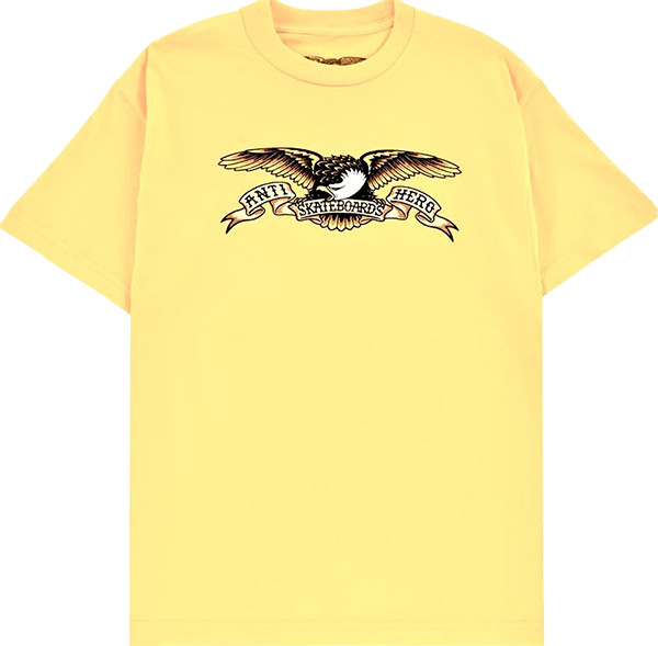 Antihero Eagle T-Shirt - Size: SMALL Cornsilk Yellow/Black